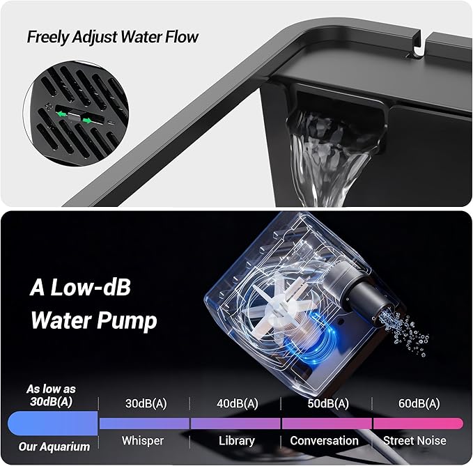 3.5 Gallon Betta Fish Tank, All in One Aquarium Starter Kits with Back Filter, Adjustable Pump, 25W Heater, LED Thermometer, LED Light with Timer & Water Changer Kit, Gifts for Mom Wife