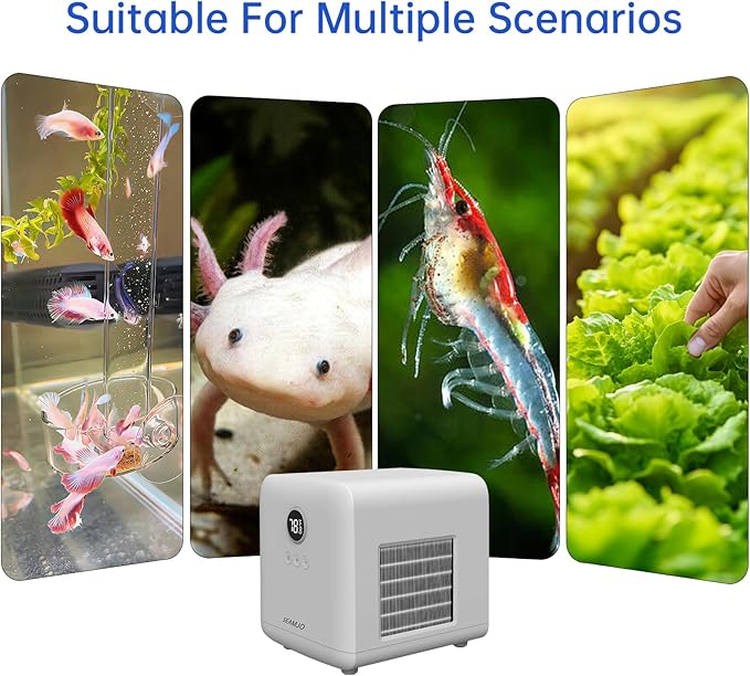 Aquarium Chiller 21-Gallon Fish Tank Chiller, A11-Built-in Pump, A11JJ-External Water Pump, R600a Compressor Quiet Cooling, Suitable for, Reef, and Hydroponics (Fres/Salt Water) (A11)
