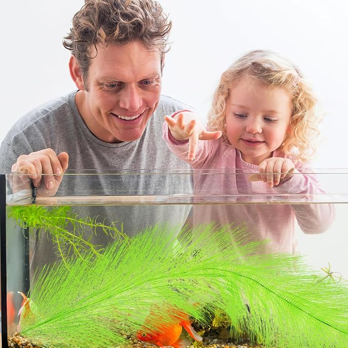Ipetboom 2 Pcs Baby Fish Breeding Grass: Aquarium Hatching Brush Aquatic Decorative Fry Hideout - Fish Tank Simulation Water Plants for Livebearers and Egg Layers, 60 x 15cm/5.9 x 23.6 in