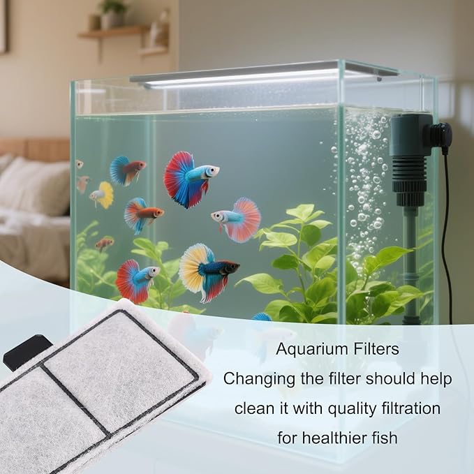 lasuroa 20pcs Filter Cartridges Compatible with Top Fin EF-S & BF5 BETTAFLO, 9.5x5.5cm/3.74x2.17in Fish Tank Filter Cartridge Replacement for Aquarium Water Filtration