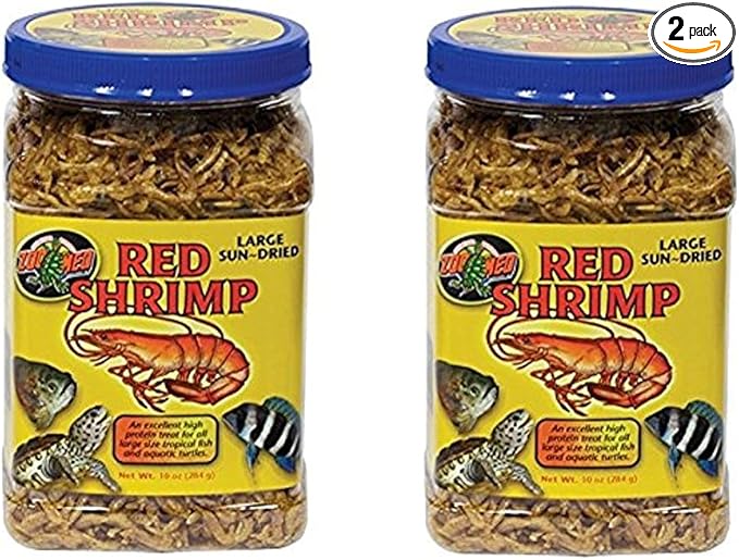Zoo Med Large Sun-Dried Red Shrimp 10oz Each (2 Pack)