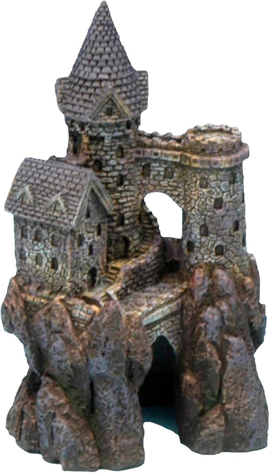 Penn-Plax Age-of-Magic Wizard’s Castle Aquarium Decoration – Safe for Freshwater and Saltwater Fish Tanks – Small