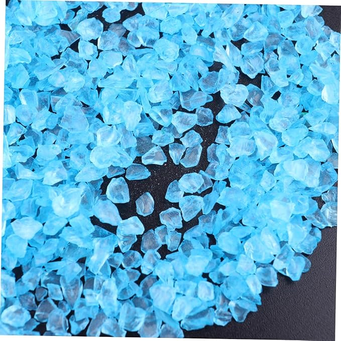 GARVALON 2pcs Colored Glass Sand for Landscapes and Aquariums Decorative Sand for Fish Tanks and Craft Projects