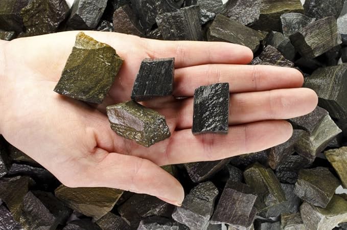 Fantasia Materials: 5 lbs Black Stripe Jasper Rough Stones from India