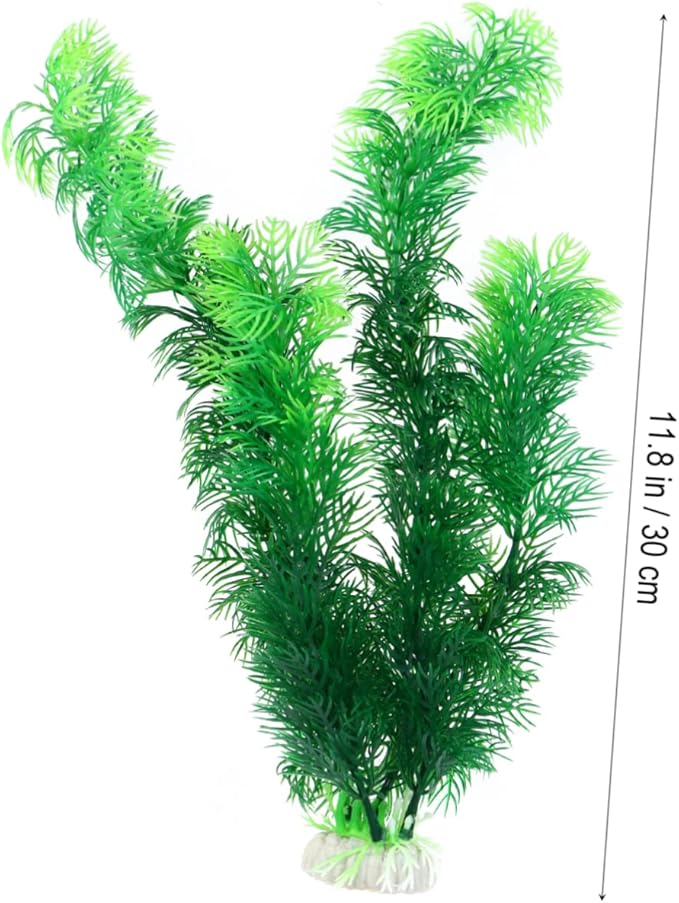 balacoo Plants for Fish Tank Green Decor Greenery Fish Tank Decoration Ornament Plastic Artificial Fish Tank Plants Plastic Plants for Aquariums Artificial Plants for Fish Tank Decorate