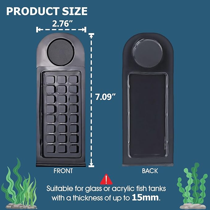 Magnetic Aquarium Seaweed Clip & Feeder - Floating Nori Holder for Tangs, Marine & Freshwater Fish (1 Pc)