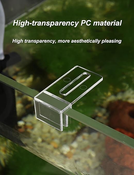 Aquarium Lid Clips 6/10 Pcs Fish Tank Lid Acrylic Holders – Secure Bracket Support for Rimless Aquarium Glass(8mm,10pcs)