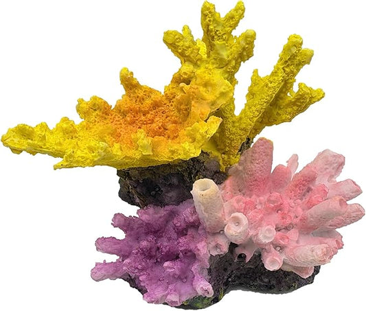 Aquarium Decor Fish Tank Decorations Resin Coral Ornament, Small Aquarium Accessories Hideout for Betta Shrimp Goldfish, Artificial Reef Fish Tank Accessories Decorations