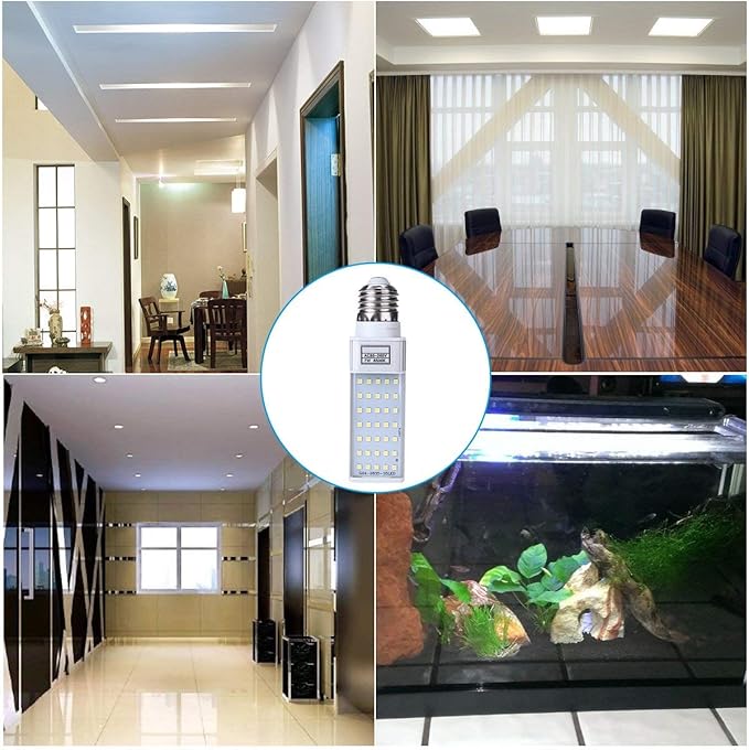 UEETEK E27 LED Energy Saving Lamp to Fit All Fish Pod and Fish Box Aquariums (White) (9W)