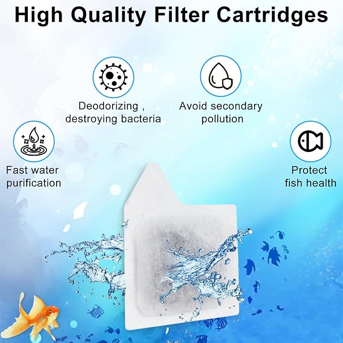 6 Pack XS Replacement Filter Cartridge for Tetra Whisper Extra Small Fish Tanks Filters, Extra Small Filter Cartridges Replacement for Aquarium Filter to 3 Gallons