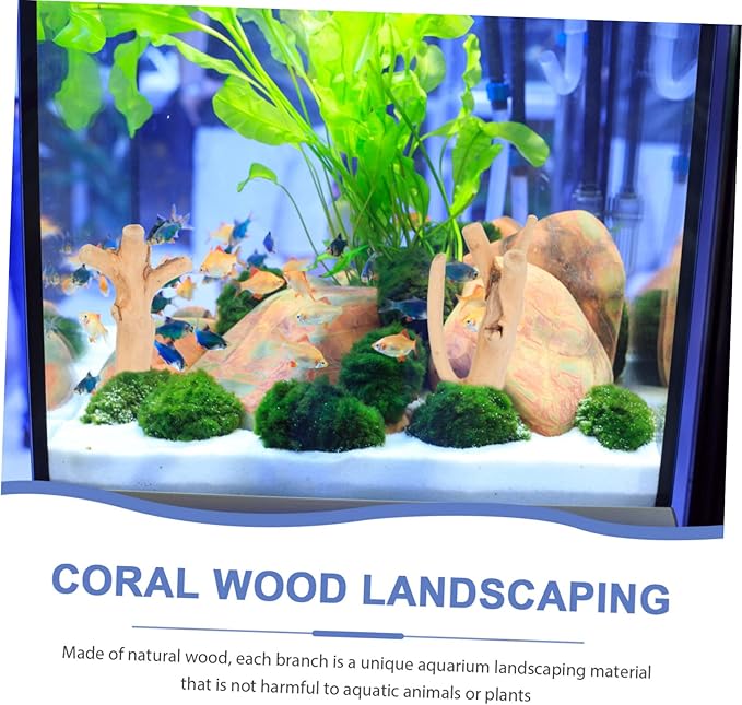 Abaodam 10Pcs Assorted Driftwood Branches for Aquarium Decor Natural Decoration for Fish Tank for Betta Fish Tanks and Reptile Habitats