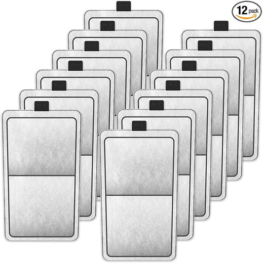 12-Pack Filter Cartridge Replacement for Top Fin PF-S Silenstream PF10 Power Filters