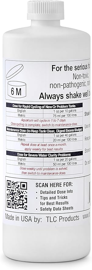 TLC Products StartSmart Complete Saltwater Aquarium Cycle Starter & Beneficial Nitrifiers, Supports Clear Water & Biofiltration, Reduces Excess Sludge, 32 oz. (946 ml)