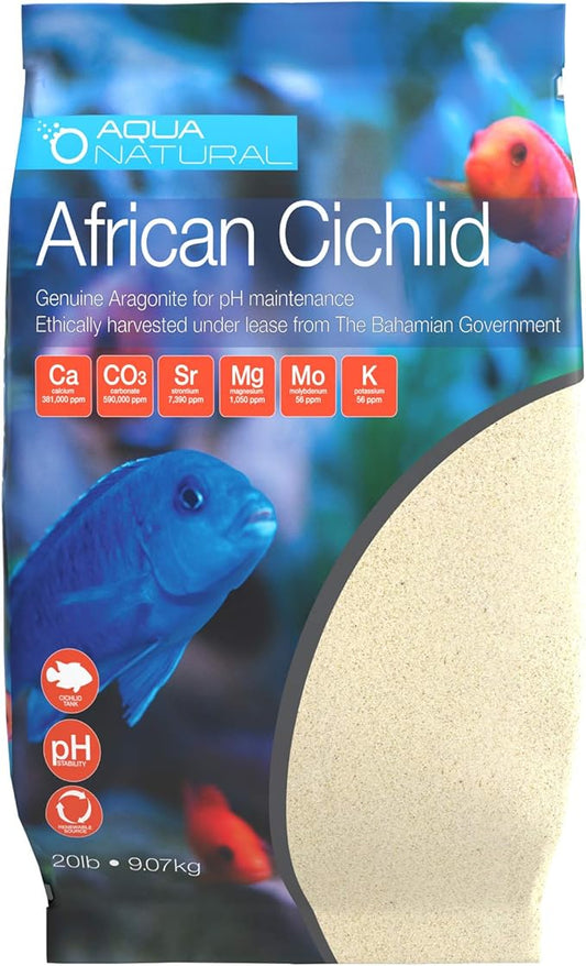AquaNatural African CICHILD Aragonite 20LB, sand