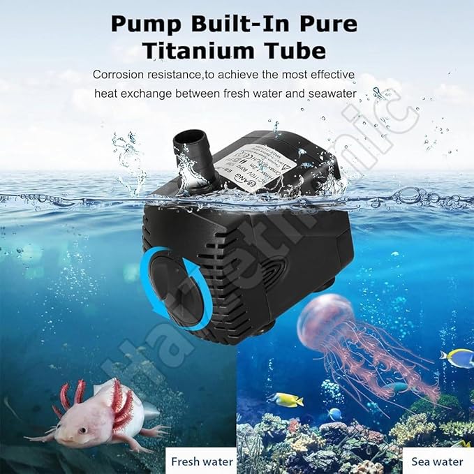 Aquarium Chiller,Fish Tank Cooling Fan,with Low Noise Compressor,for Hydroponics System,Air-Cooled Refrigeration for Aquatic Plant Cultivation 300L