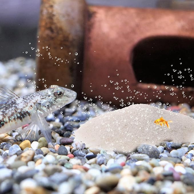 Tofficu Fish Tank Gravel and Outdoor Garden Decorative Stones, White Natural Substrate Sand 500g×2 Bags for Aquarium and Planter Decoration