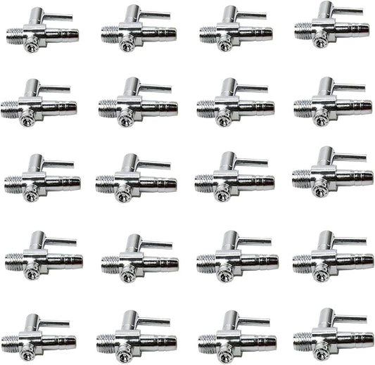 AQUANEAT Aquarium 1 Way Thread Valves, Air Flow Control Valves, Manifolds Distributor for Pumps Fish Room Air Systems,60pcs