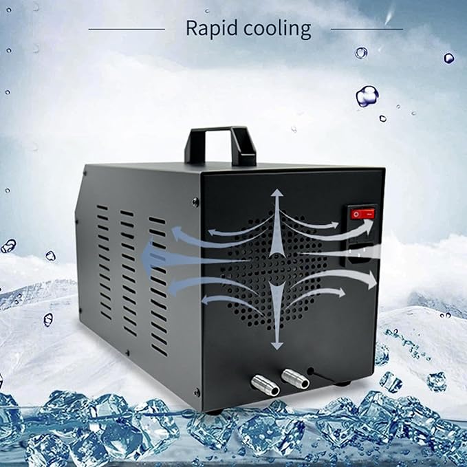Yoidesu Aquarium Chiller, 200W 60L Silent 1-3 Litter/Minute Water Cooler Fish Chiller Aquarium Fish Hydroponics System (US Plug 100‑240V)