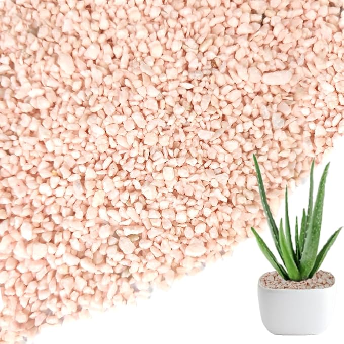 HappyFiller 2-5mm Light Pink Pea Gravel,Fairy Garden Mini Rocks,Terrarium Decor Pebble Stones,Succulent Caucts Planter Topper Dressing,Indoor Plants Granules,Aquarium Fish Tank,0.88 LB