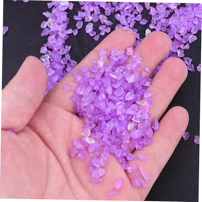 Unomor 2pcs Colored Glass Decorative Sand for Landscape Bottles Colored Sand for Fish Tank Aquariums Crafts Safe for Fish Versatile Home Decor