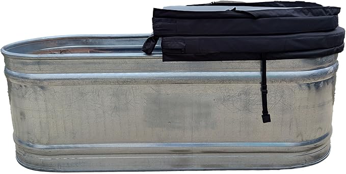 Polar Protector 2×2×6 Insulated Hard Cover for Galvanized Stock Tanks – Magnetic & Hinged Lid Design for Cold Plunge