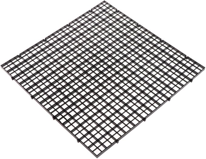 Aquarium Divider Tray Plastic Grid Aquarium Egg Crate Light Diffuser Fish for Tank Bottom Filter Plate 12x12 Inches Aquarium Heater Light Thermometers Gravel Sand Decorations Fish, Black