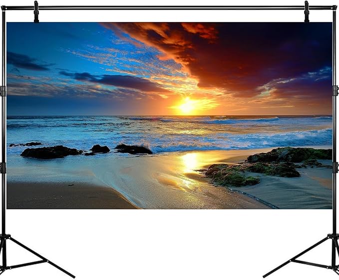 Sunset Beach Aquarium Background Sunrise Ocean Seashore Fish Tank Background Ocean Seascape Terrarium Backgrounds Amazing Sunrise Over Seacoast Sand Ocean Waves Reptile Tank Backgrounds 72x24in
