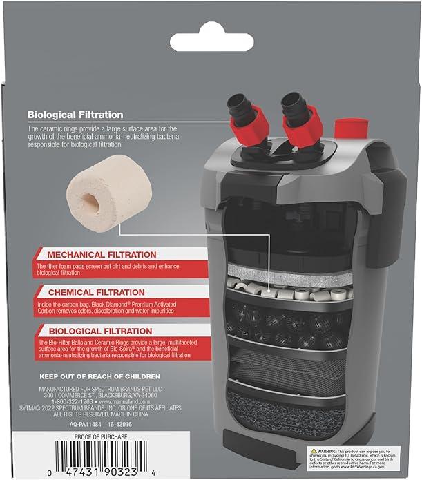 Marineland Ceramic Filter Rings, 140 Count, Support Biological Aquarium Filtration, Rite-Size S, T and X, Fit All C-Series and Magniflow Canister Filters
