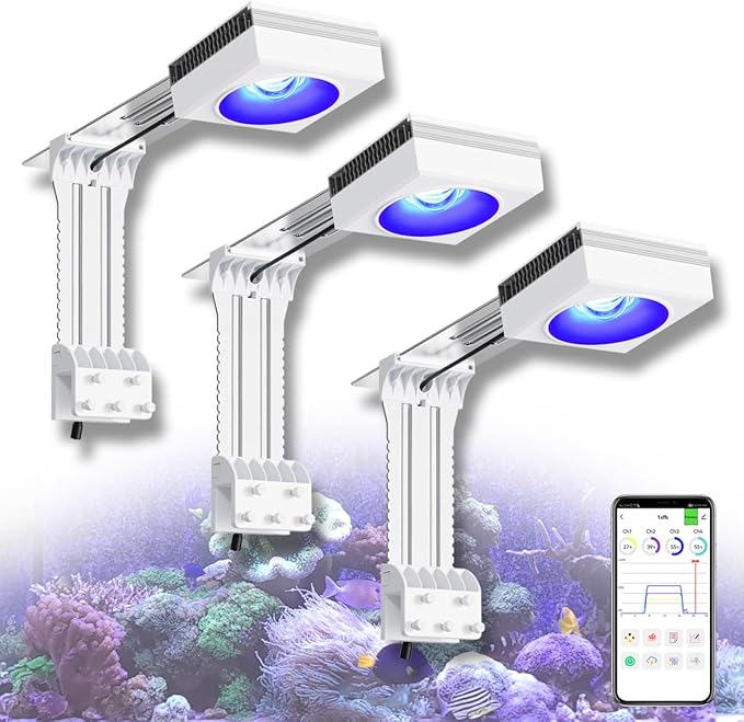 PopBloom RL90 300 Watts Smart-APP Control LED Reef Aquarium Light for 60inch 150CM 6ft Saltwater Aquarium Coral Reef Marine Fish Tank LPS/SPS