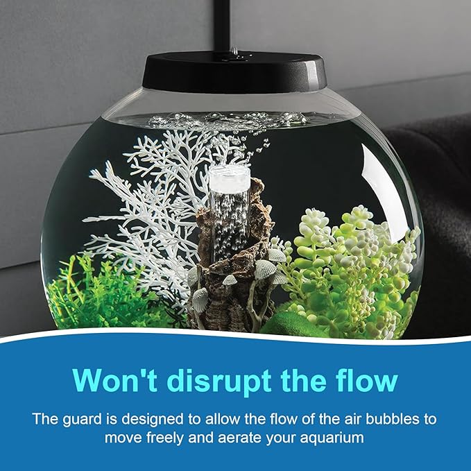 Bubble Tube Guard for biOrb Aquarium, Acrylic Cover Aquariums Prevents Objects, Fish, Snails, Shrimp Out of Filter for Safe and Clean Tank -2PCS