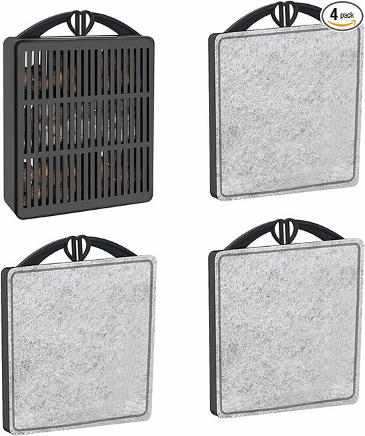 GOZILLA Aquarium Filter Cartridges,Fish Tank Filters Accessories Set,Turtle Tank Filter Replacement Includes 8 Filter Cartridges and 2 Filter Boxes.Only Suit for GZ-107 Low Water Level Tank Filter.