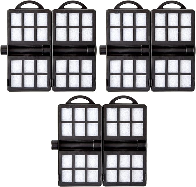 LAQUAL Replacement Fish Tank Filter Cartridges, Suitable Aquarium Filter (30-50 Gal), 3 Sets (2pcs as a Set), White