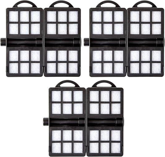 LAQUAL Replacement Fish Tank Filter Cartridges, Suitable Aquarium Filter (30-50 Gal), 3 Sets (2pcs as a Set), White