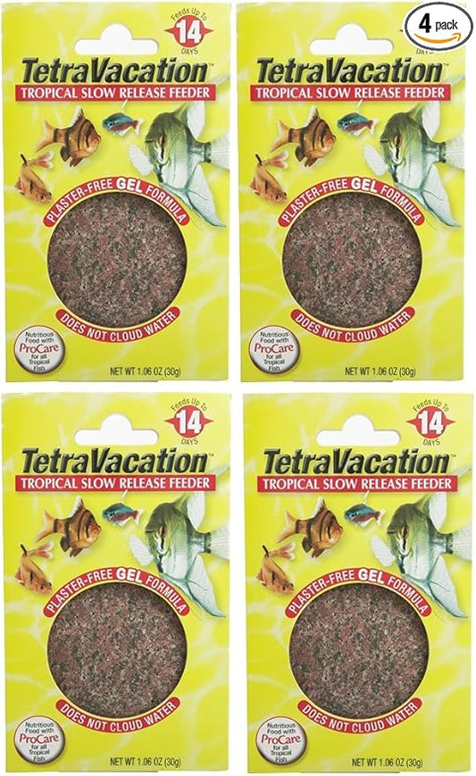 Tetravacation 14-Day Feeder For Tropical Fish. 4 Pack (4.24 Oz Total).