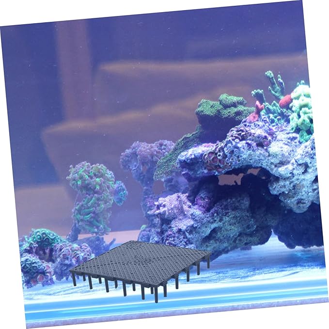 Hemobllo Aquarium Bottom Grid Fish Tank Board Divides Tray Aquarium Divider Bottom PVC Splicing Black Bottom Board
