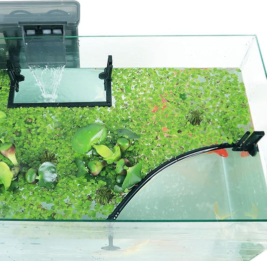 HOZOE Aquarium Floating Plant Corral, Intercepting Floating Plants from Filters and Heaters, Adjustable Height with Water Level, Can Be Used to Framed and Frameless Aquariums. (Combo Pack).