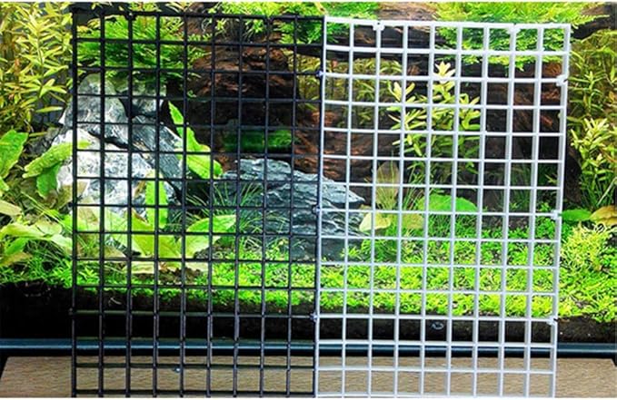 balacoo 1set Aquarium Panel Lattice Divider Suction Cups Black Easy to Install and Remove for Fish Separation and Breeding Versatile Aquarium Supplies