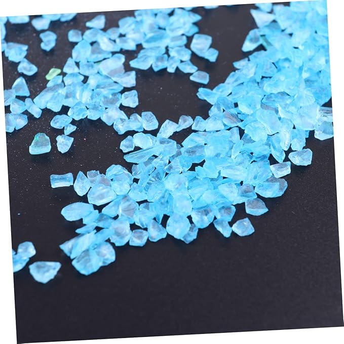 GARVALON 2pcs Colored Glass Sand for Landscapes and Aquariums Decorative Sand for Fish Tanks and Craft Projects