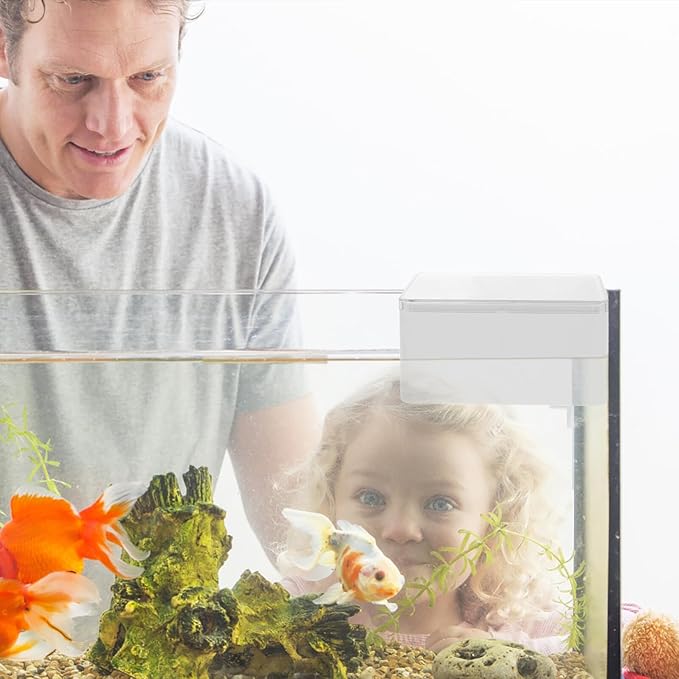 BESTYASH Automatic Aquarium Fish Feeder with Timer Sealed Food Dispenser for Small Fish Tanks for Home Aquariums Battery Not Included