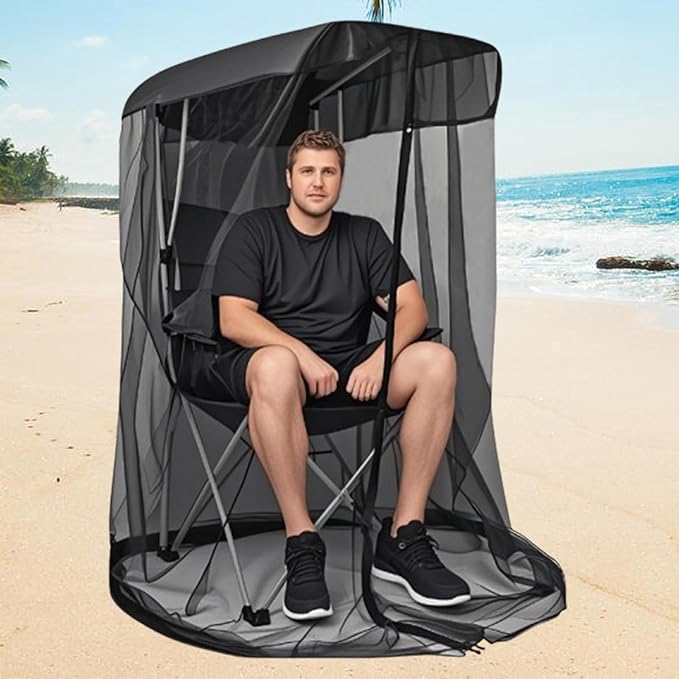 Waterproof Roof Chair Netting, Net Cover for Canopy Chair, Balcony, 205x125x205cm