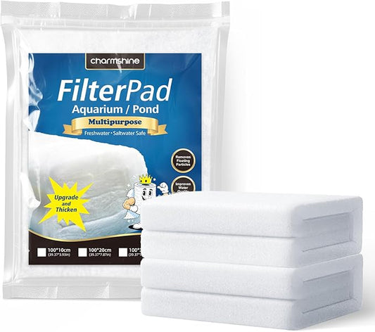 Aquarium Filter Floss Fish Tank Filter Media Aquarium Filter Pad for Fish Tank, Ponds,Garden, Saltwater,Fershwater,Plant, Trutle(39.37x3.94in White)