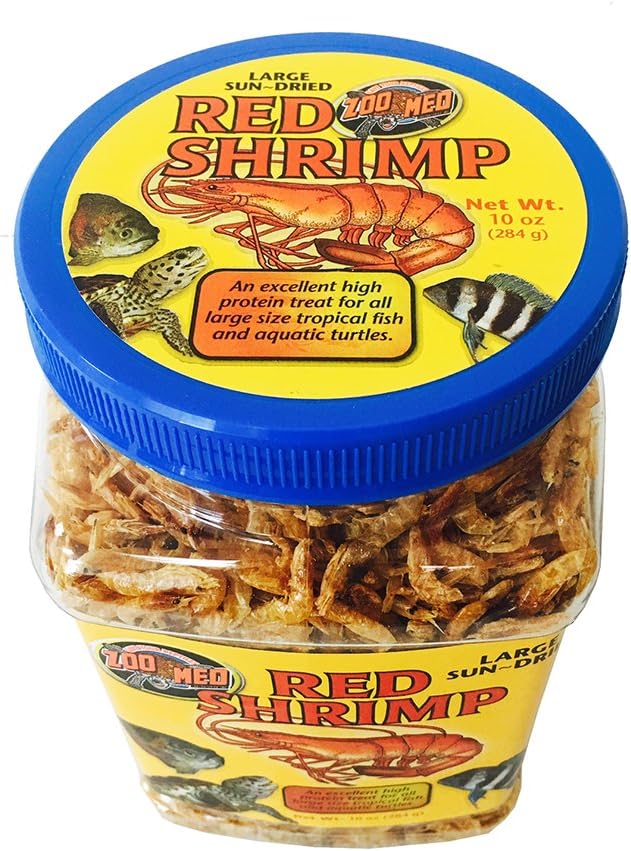 Zoo Med Large Sun-Dried Red Shrimp Aquatic Turtle Food 10 oz.