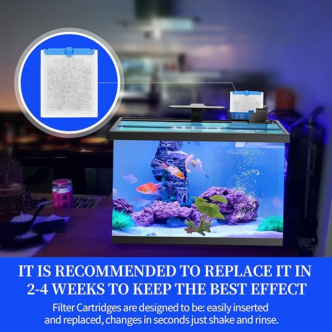 10 Pack Large Replacement Filter Cartridges Compatible for QuietFlow Power Filter Size 20,30,50,55/75