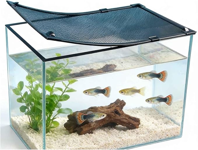 DIY Fish Tank Lid Protective Net, Magnetic Aquarium Cover Tank Lid Anti-Escape Net Prevents Fish Jumping