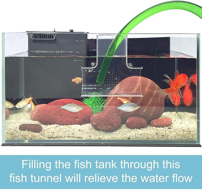 Aquarium Decorations Fish Tank Accessories for Shrimp Cichlid Hiding Breeding, Small Fish Bowl Hide Decoration, Acrylic Tube Tunnel for Betta Fish Tank Decorations, Aquarium Hideout with Suction Cups