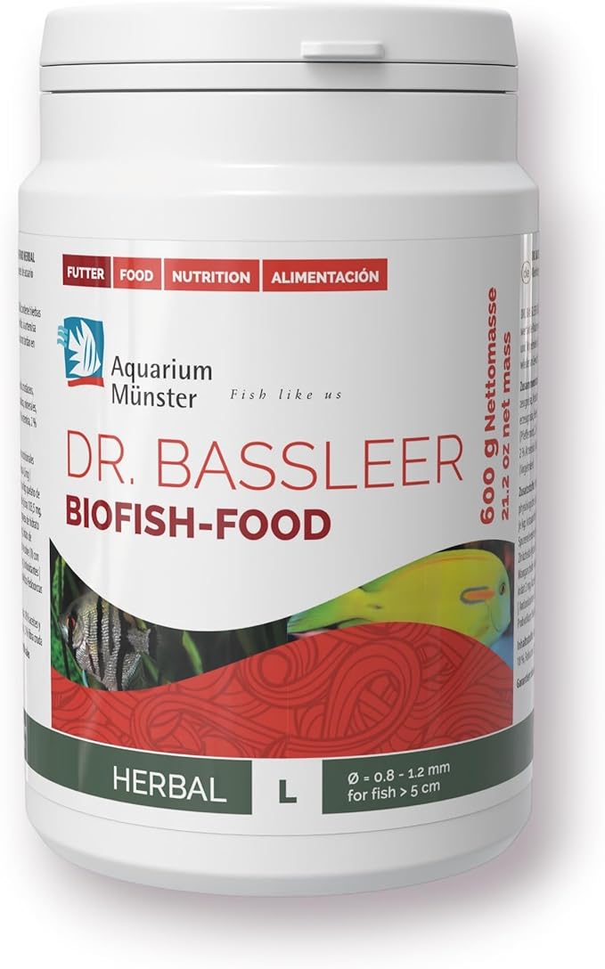 Bassleer Herbal BioFish Food - Formulated for Optimal Fish Health (Lrg, 600g)