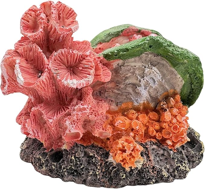Aquarium Decor Resin Coral Fish Tank Decorations, Small Aquarium Hideout Ornament for Betta Shrimp Goldfish, Fish Tank Accessories Decorations Artificial Reef