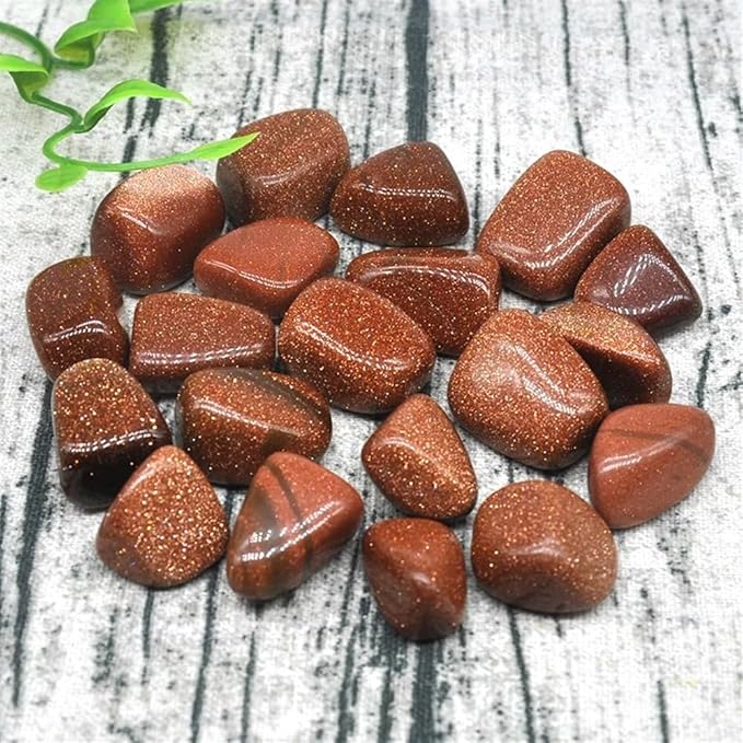 AtkitS Natural Natural Red Goldstone Sand Gravel Specimen Size Irregular Tumbled Stone Reiki Healing Crystal Quartz Mineral Aquarium Home Decor (Size : 200g)