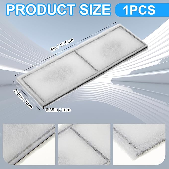 Nosiny Filter Foam Cartridge Pad Compatible with U3 Poly-Max with Zeolite Particles Underwater Sponge Aquarium Underwater Filter Replacement Accessories for Aquarium Fish Tank