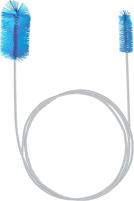 SunGrow Aquarium Filter Brush, 61" Stainless Steel Spring Long Flexible Tube, Pipe Brush for Hose, U-Shape and Bent Pipes, Double-Ended Pipe Cleaner Brush for Aquarium, Fish Tank or Household Use